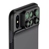 SLC 6-in-1 Hybrid Phone Camera Zoom Lens Case for iPhone X