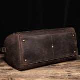 The Edler Retro Cowhide Shoulder Duffel Travel Bag by Wolph