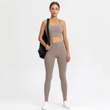 L-31 High Waist Naked Feel Sports Bra Leggings Set for Women by Wolph